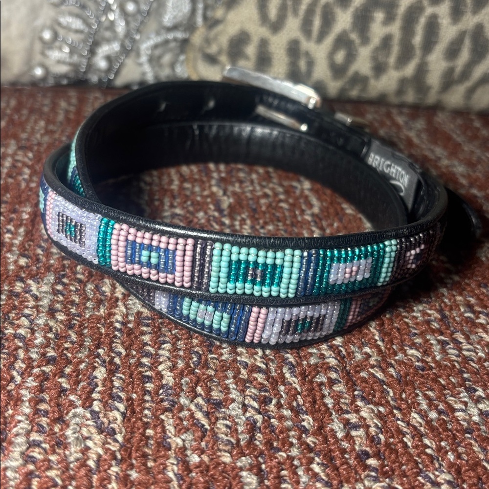 Brighton belt beaded colorful western inspired girlie cute belt 32 vintage style - Picture 3 of 10
